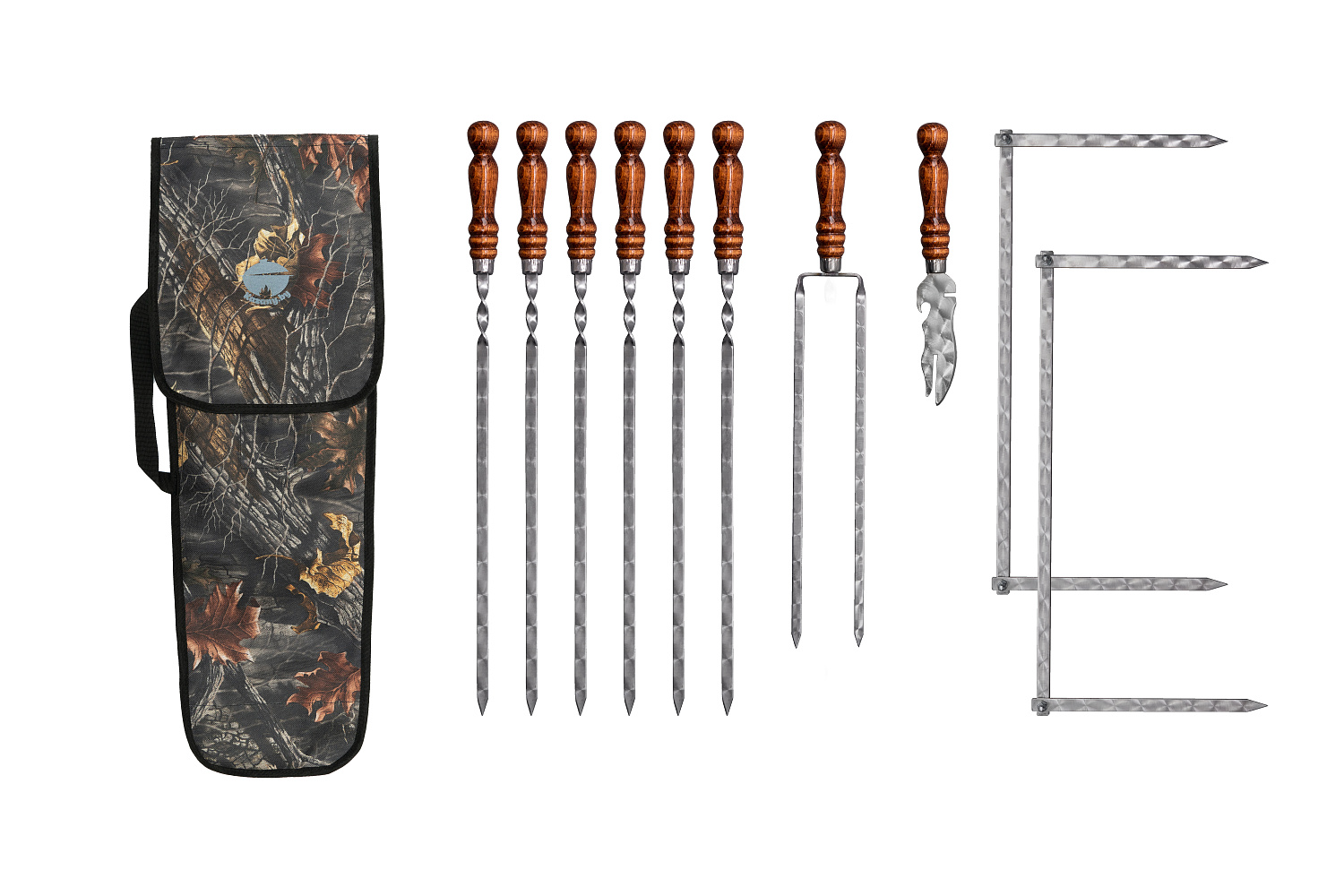 Набор шампуров в чехле "Охотничий"